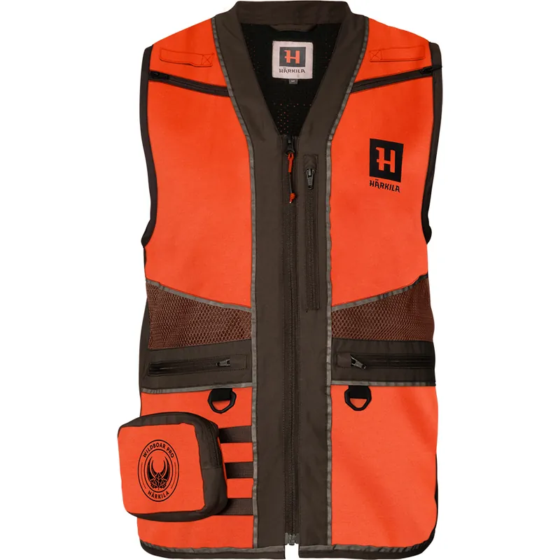 Neue Ware Härkila Signalweste Wildboar Pro Blaze, Orange Blaze/Brown